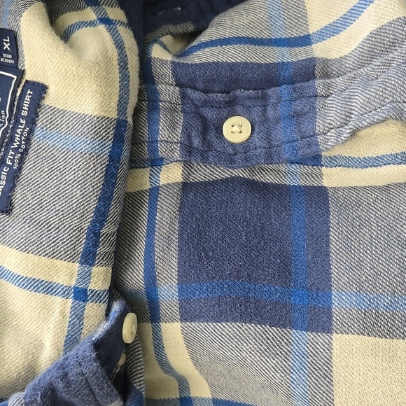Vineyard Vines Classic Fit Whale Flannel Long Sleeve Size XL - Picture 5 of 6